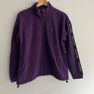 Peloton Deep Purple  Quoter Zip Pullover size S